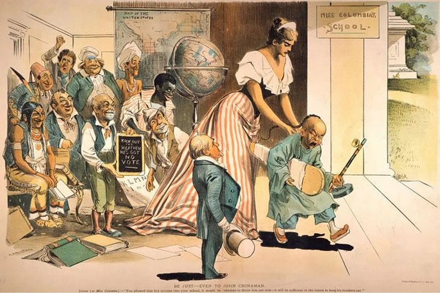 Chinese Exclusion Act Political Cartoon