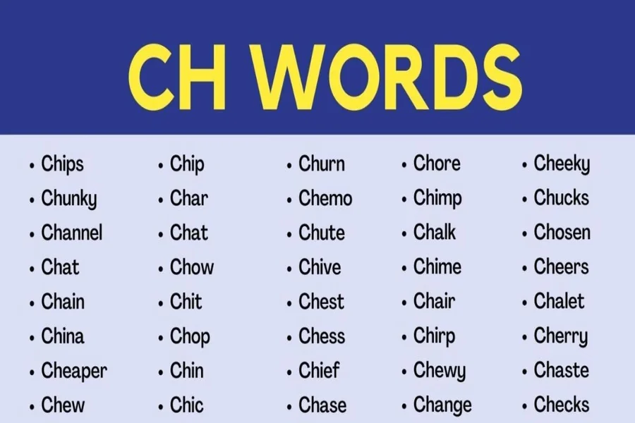 Words in Spanish That Start With Ch