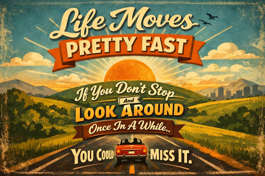 life moves pretty fast quote