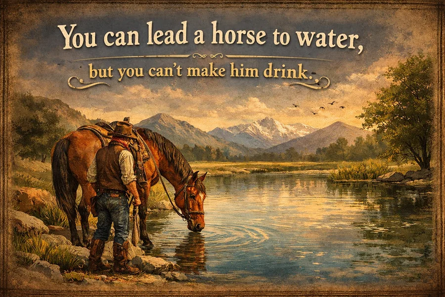 you can lead a horse to water quote