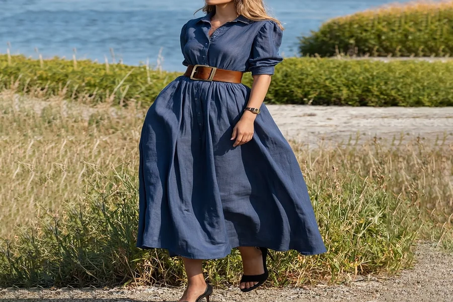 Blue Maxi Dress Casual