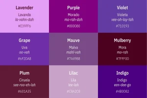 How Do You Say the Color Purple in Spanish Correctly
