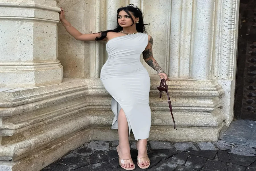 Midi Bodycon White Dress