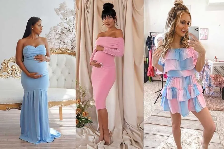 Pink and Blue Gender Reveal Dress