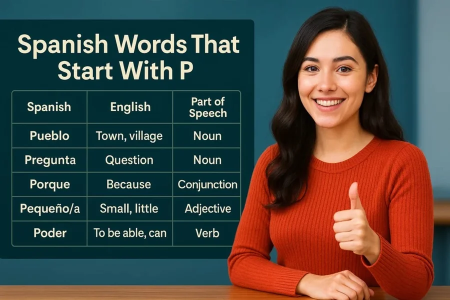 Words in Spanish That Start With P